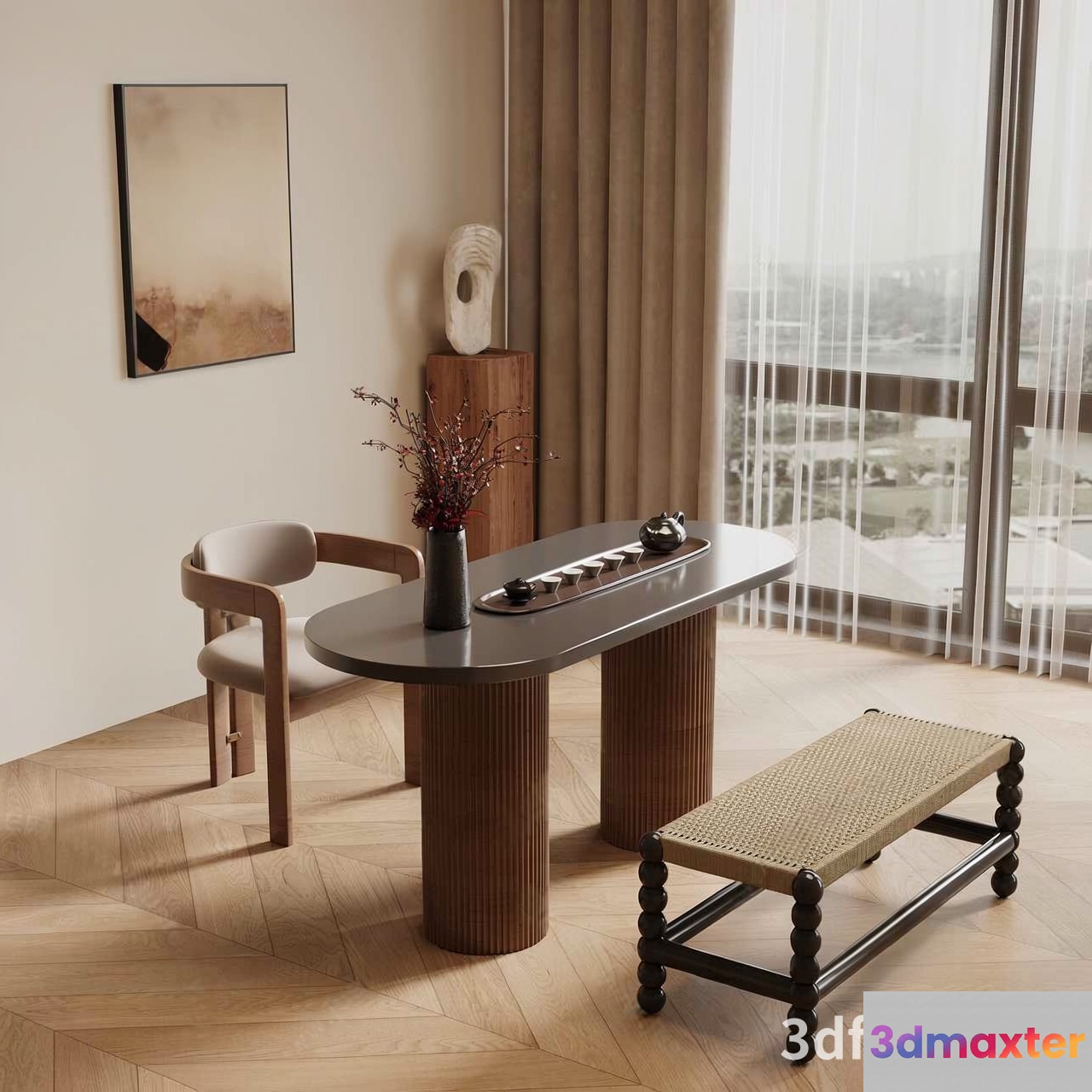 Modern Living Room 3D Model - 21629 - VRAY Render