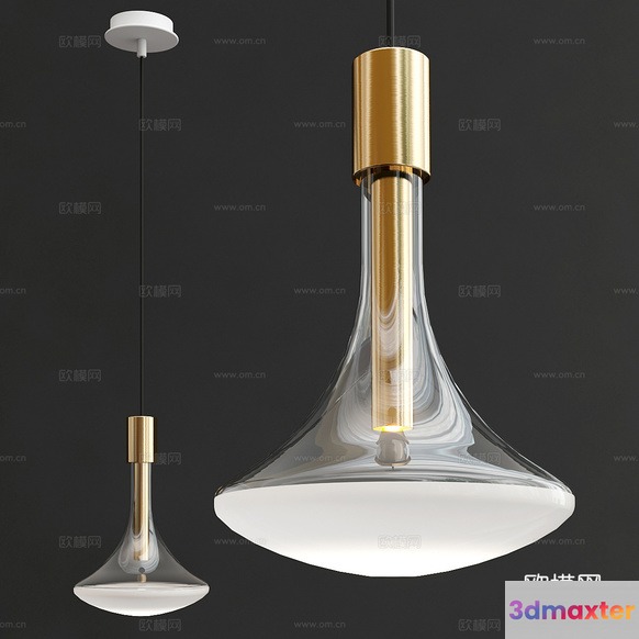 Gold Light Fixture 3D Model - 18838 - VRAY Render
