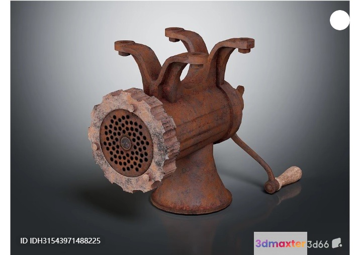 Rusty Meat Grinder 3D Model - 3374 - VRAY Render
