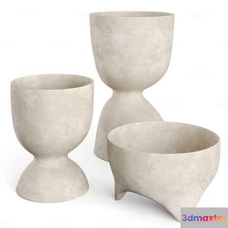 Ceramic Planters 3D Model - 12045 - CORONA Render