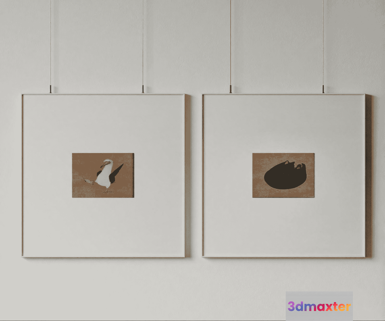 Two Framed Art Pieces 3D Model - 15500 - VRAY Render