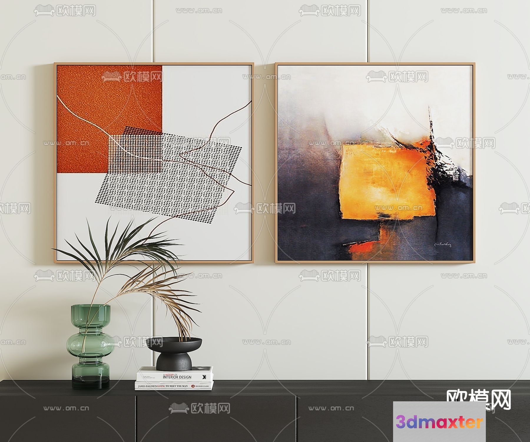 Modern Abstract Art 3D Model - 19121 - VRAY Render