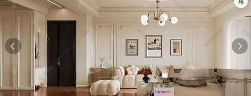 Modern Living Room 3D Model - 3669 - VRAY Render