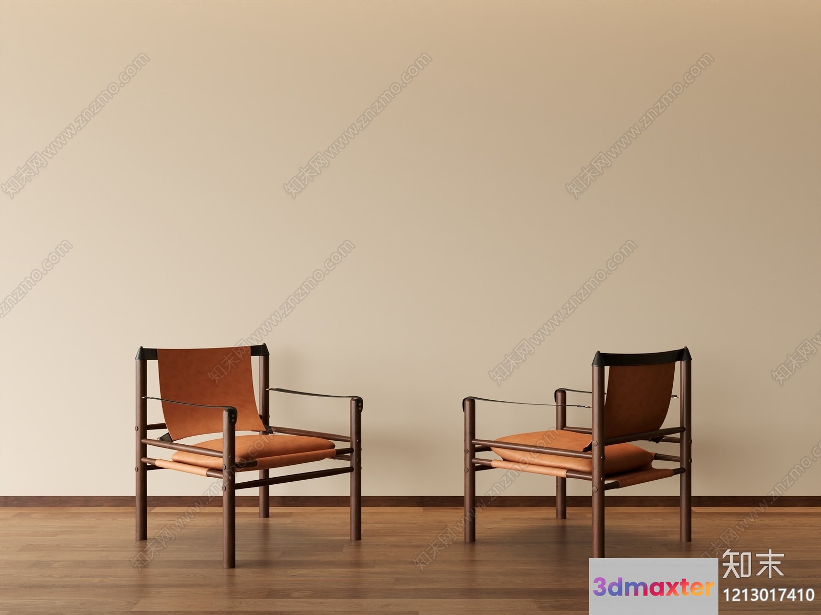 Wooden Armchairs 3D Model - 20765 - VRAY Render
