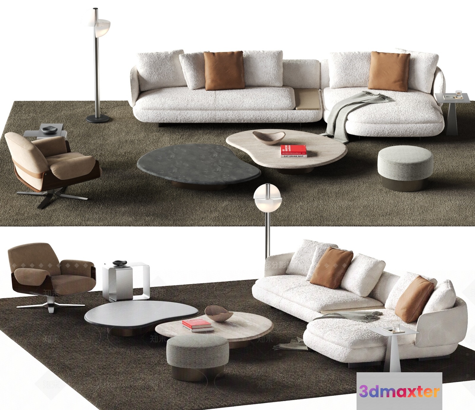 Modern Living Room 3D Model - 5309 - VRAY Render