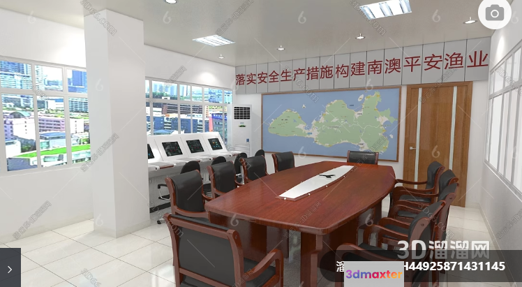 The Main Subject Is A Conference Room Characterized By Its Formal Atmosphere 3D Model - 7999 - VRAY Render