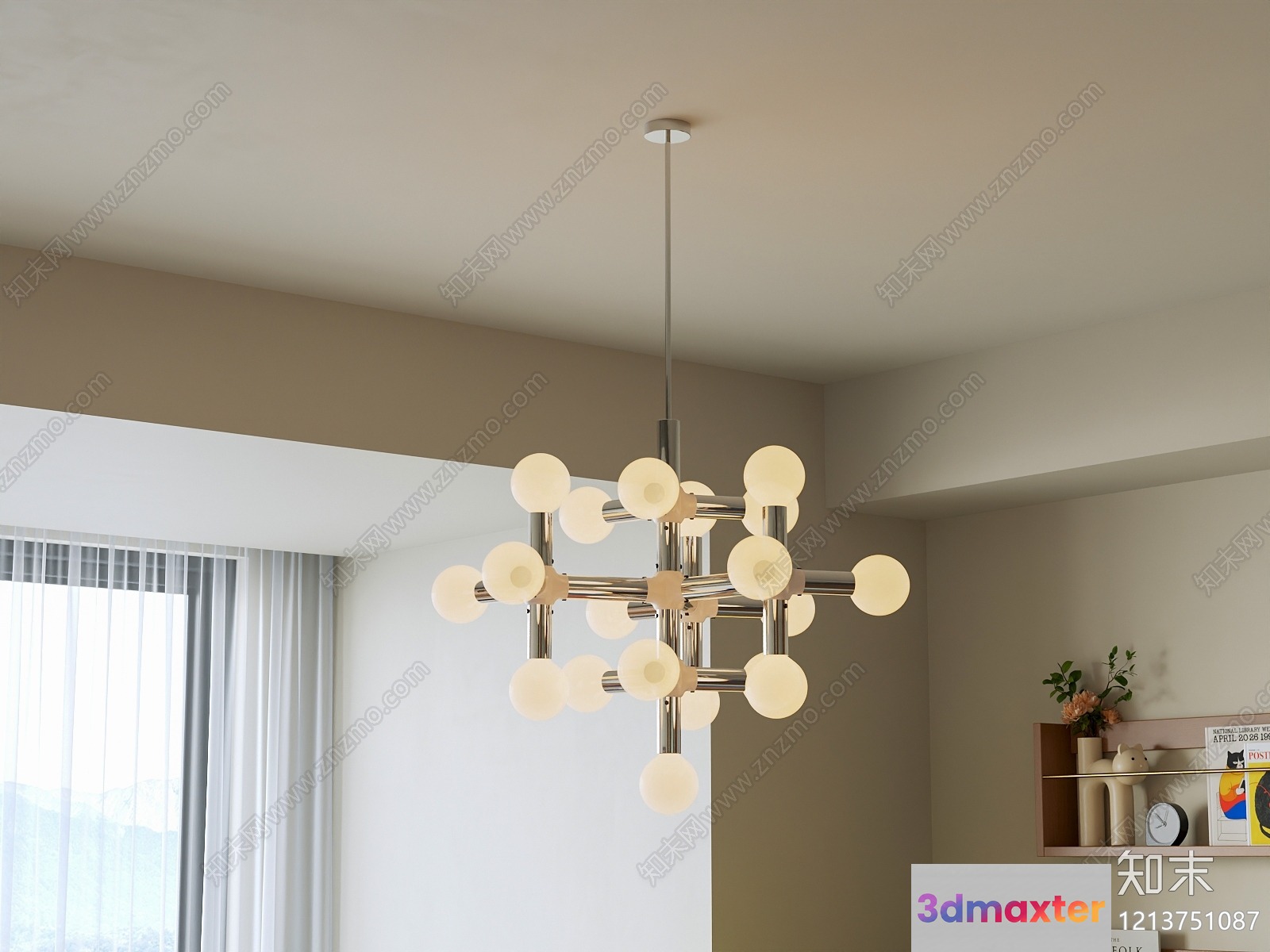 Modern Light Fixture 3D Model - 7176 - VRAY Render