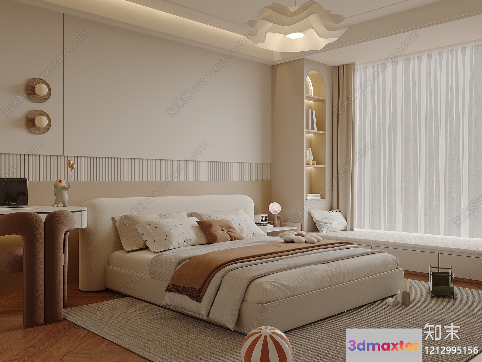 Cozy Bedroom 3D Model - 5840 - VRAY Render