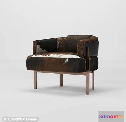 A Brown And White Chair 3D Model - 17033 - VRAY Render