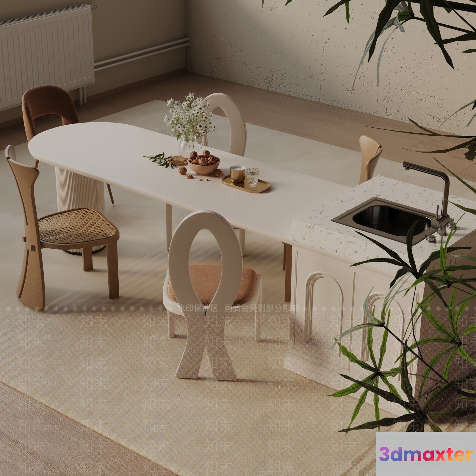 Modern Kitchen 3D Model - 6874 - VRAY Render