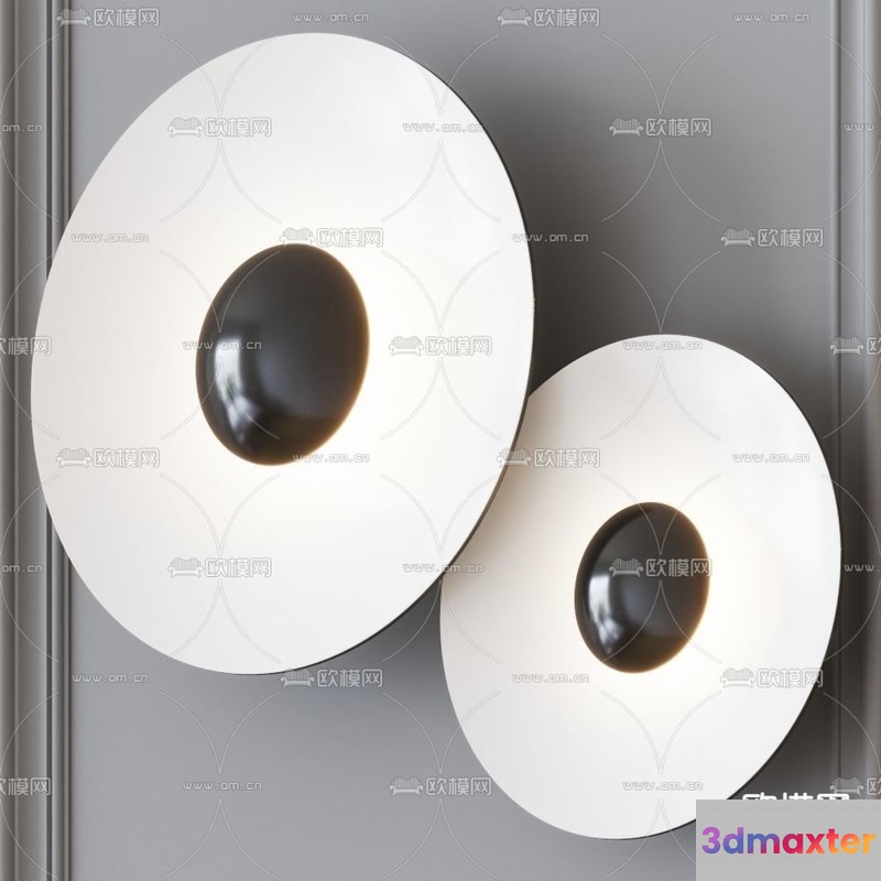 Modern White Wall Art 3D Model - 18356 - VRAY Render