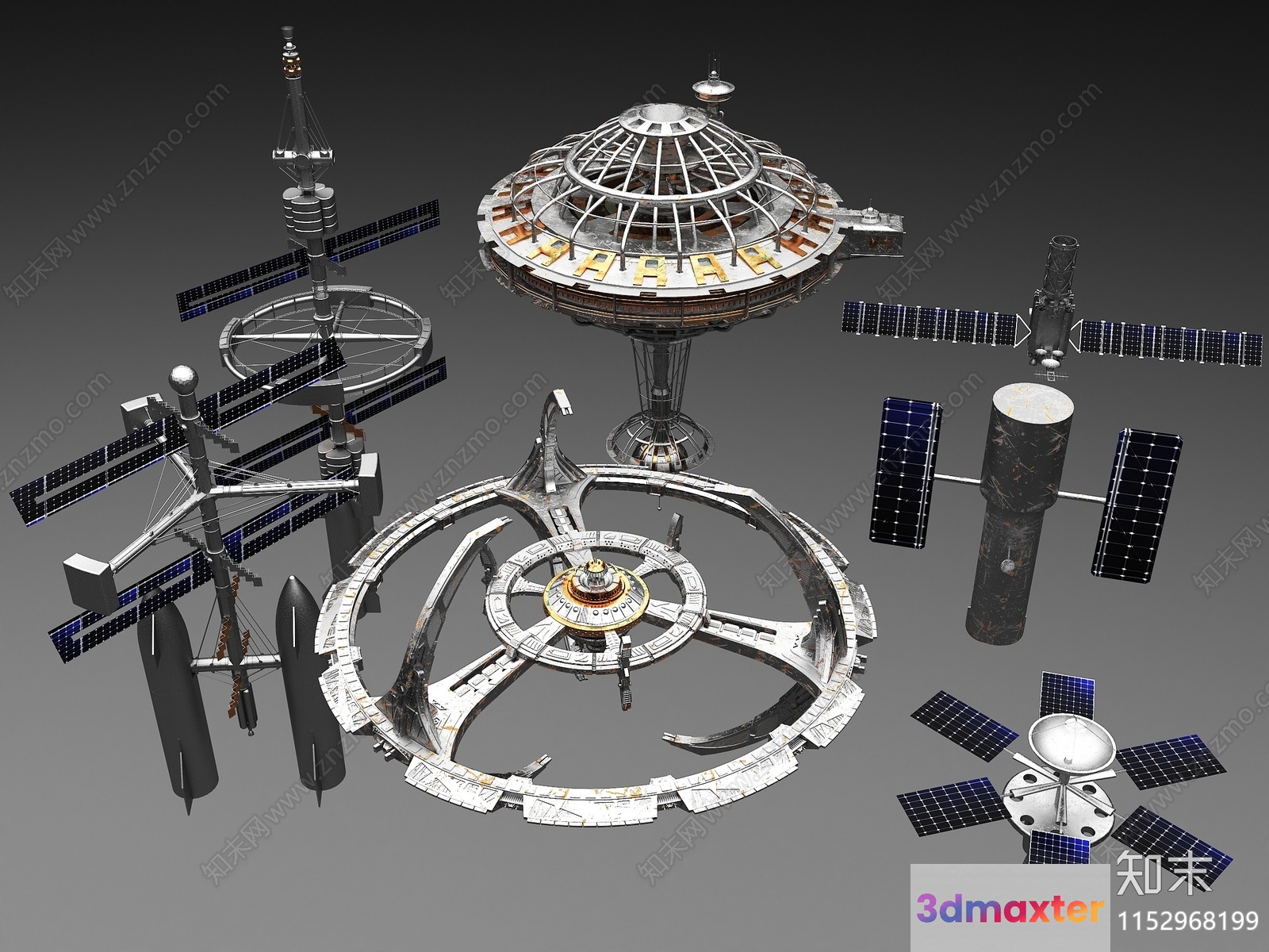 A Futuristic Space Station 3D Model - 18648 - VRAY Render
