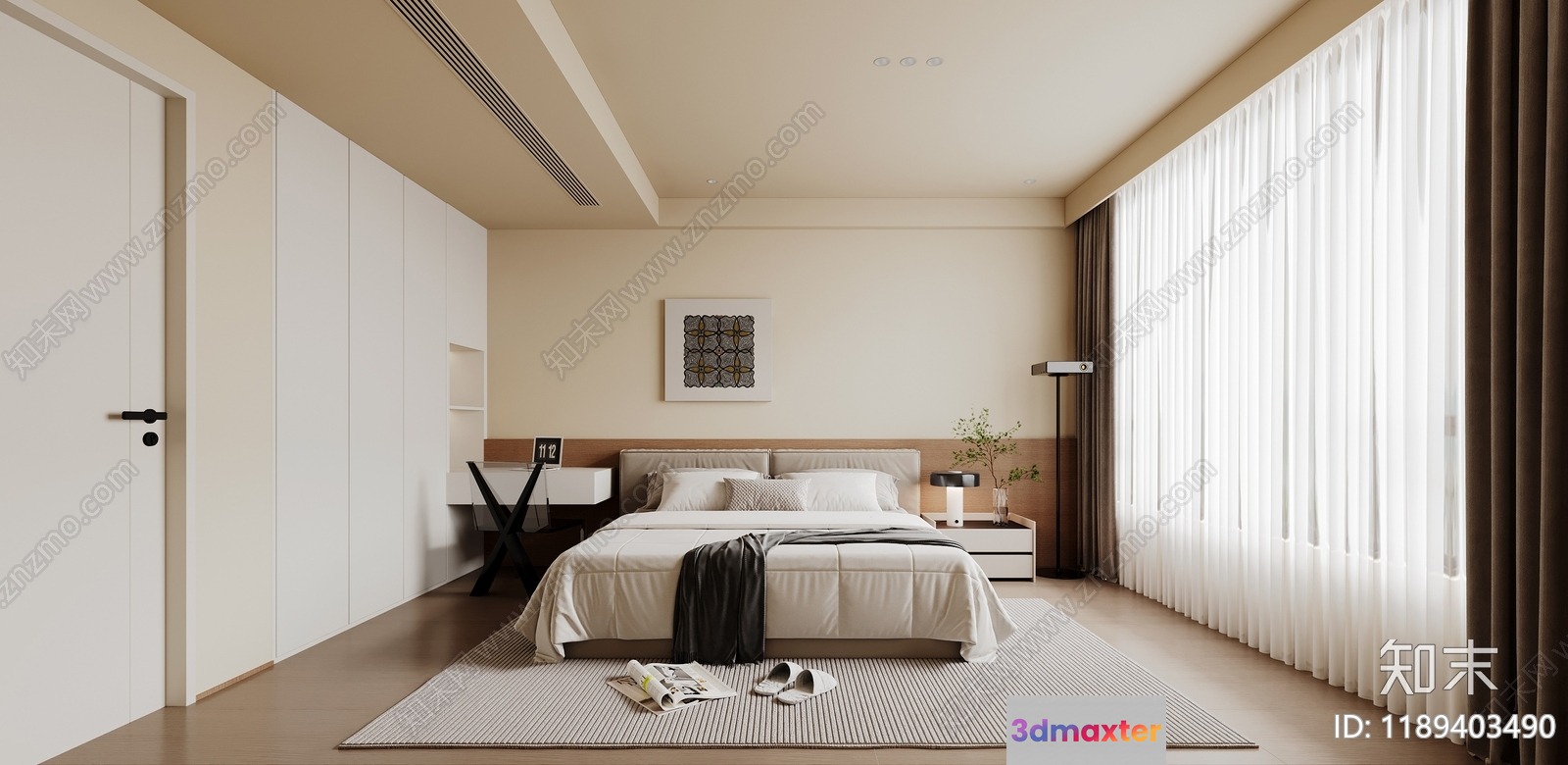 Modern Bedroom 3D Model - 15218 - VRAY Render