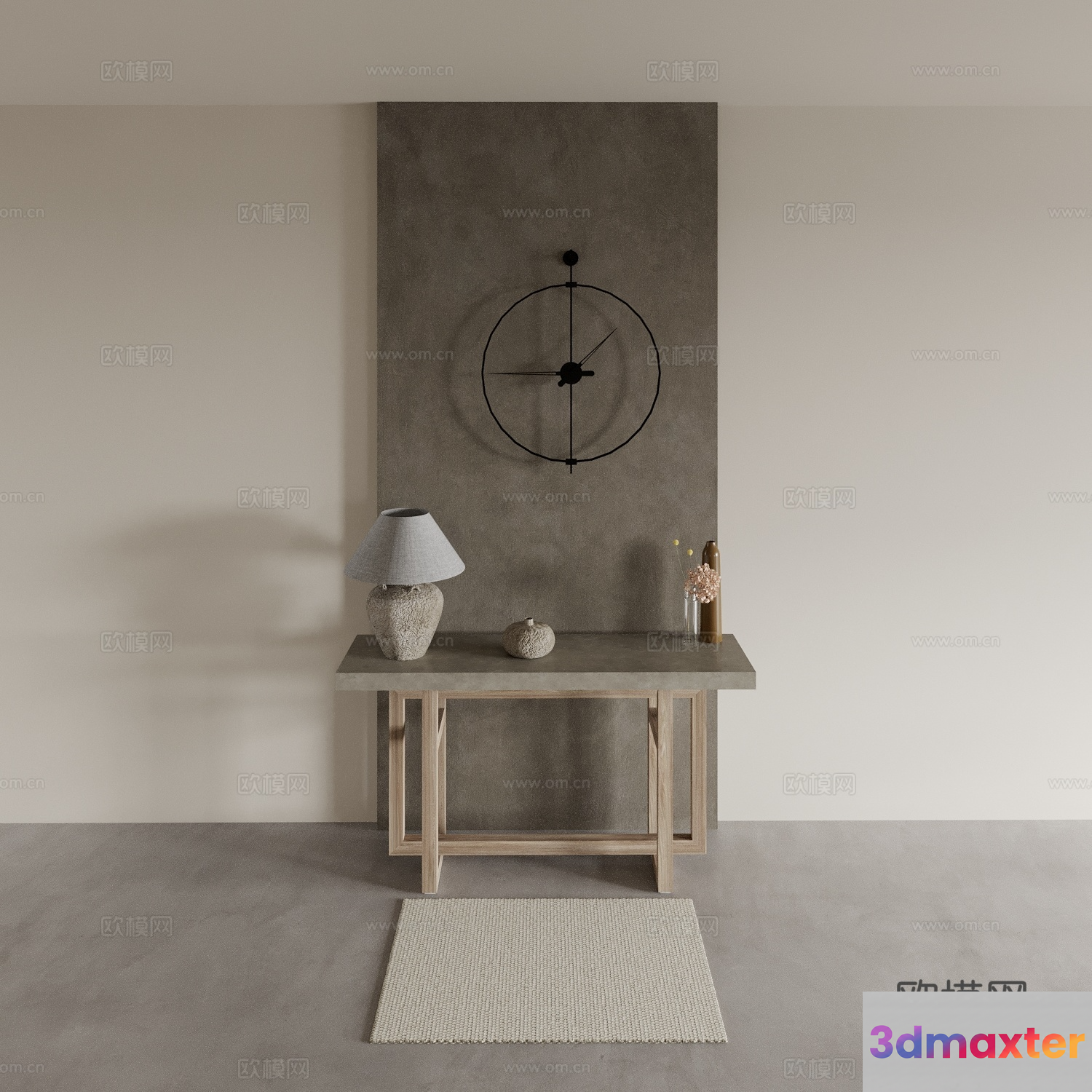 A Minimalist Console Table 3D Model - 16319 - VRAY Render
