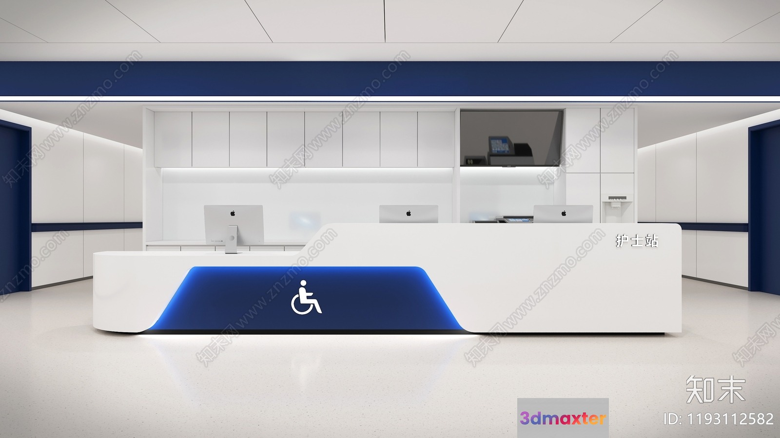 Modern Office Space 3D Model - 18462 - VRAY Render