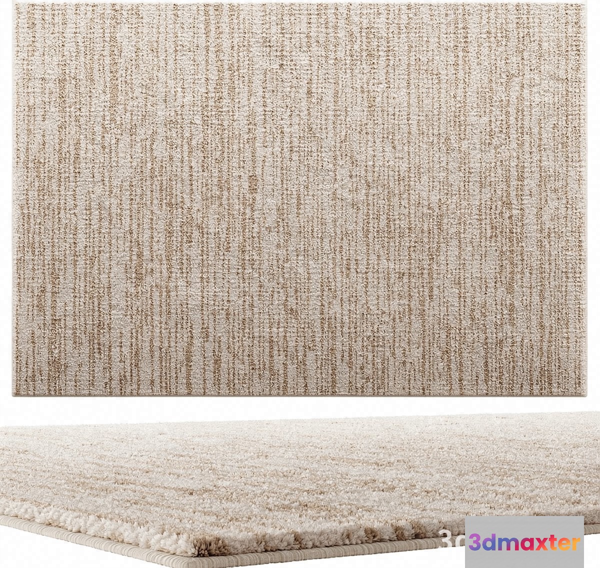 A Beige Rug 3D Model - 23607 - VRAY Render