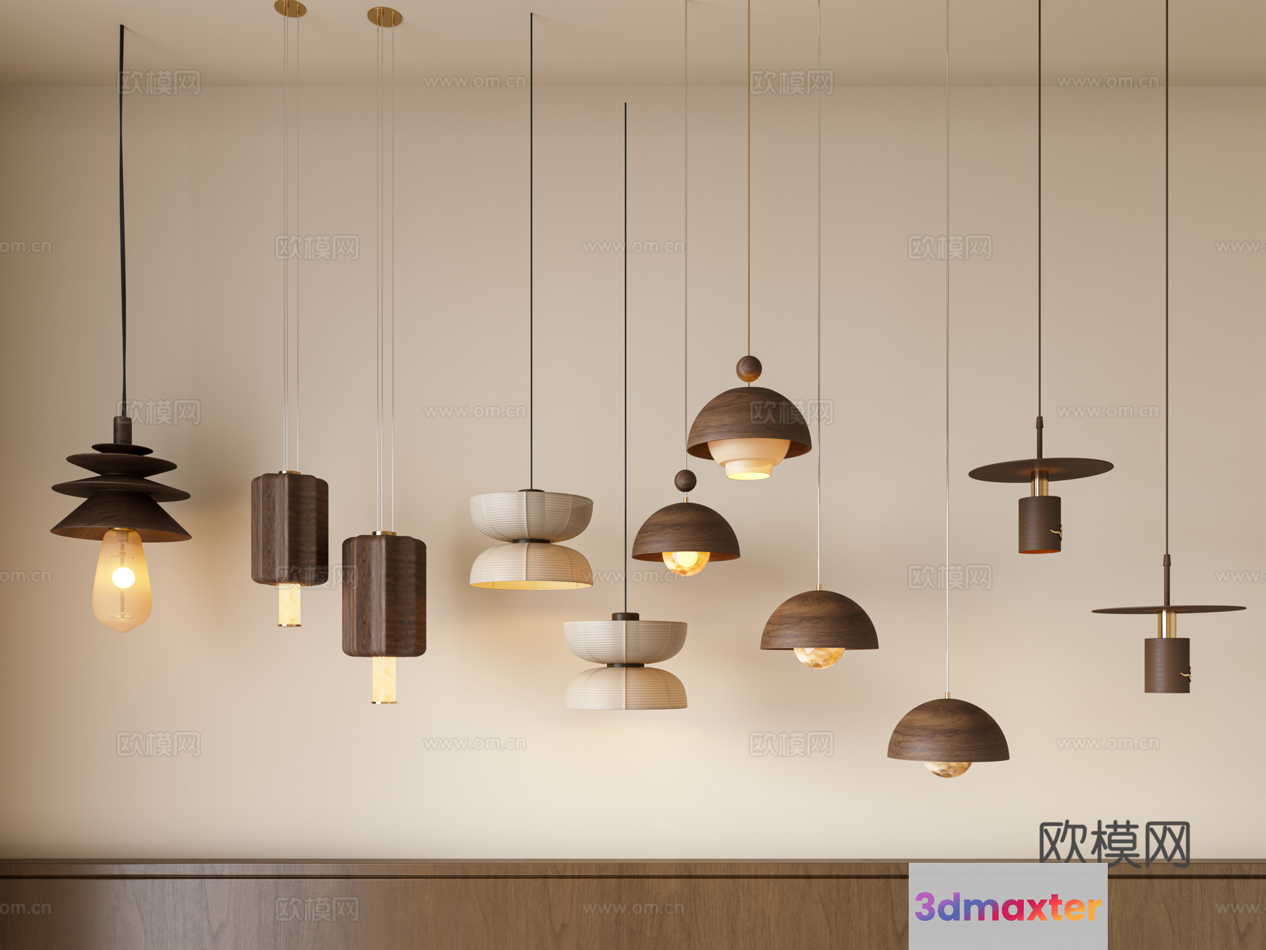 Modern Light Fixtures 3D Model - 11471 - VRAY Render