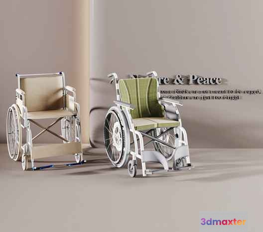 A Wheelchair 3D Model - 8287 - VRAY Render