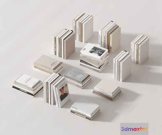 Stacks Of White Business Cards 3D Model - 9164 - VRAY Render