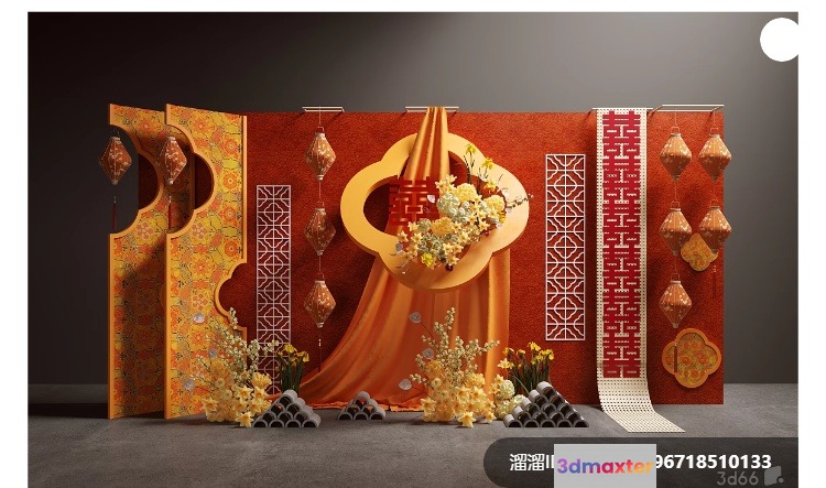 Traditional Chinese Decorations 3D Model - 8902 - VRAY Render