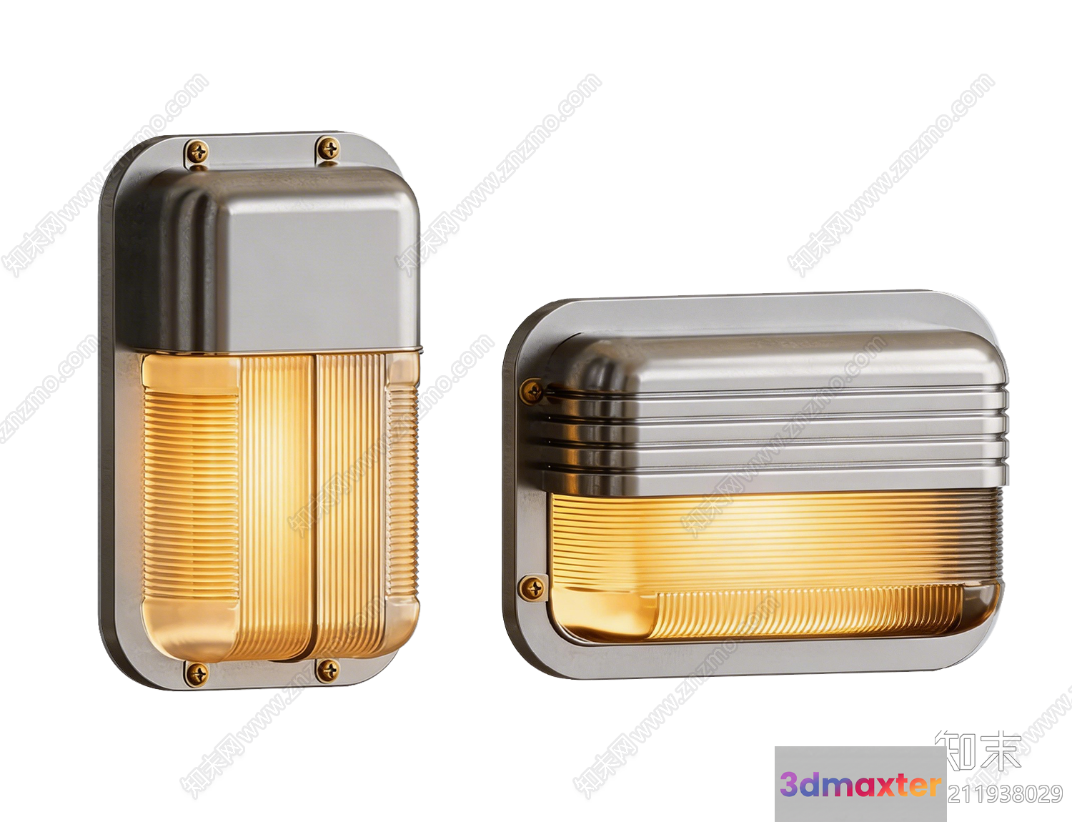 Gold Light Fixture 3D Model - 16323 - VRAY Render