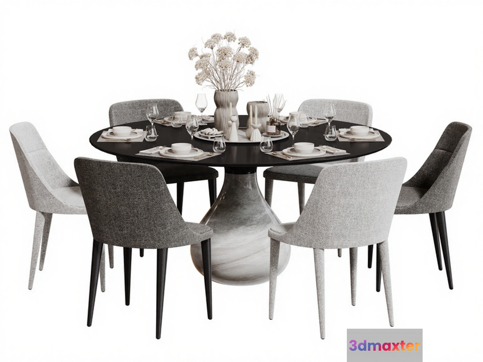 Modern Dining Table 3D Model - 11313 - CORONA Render