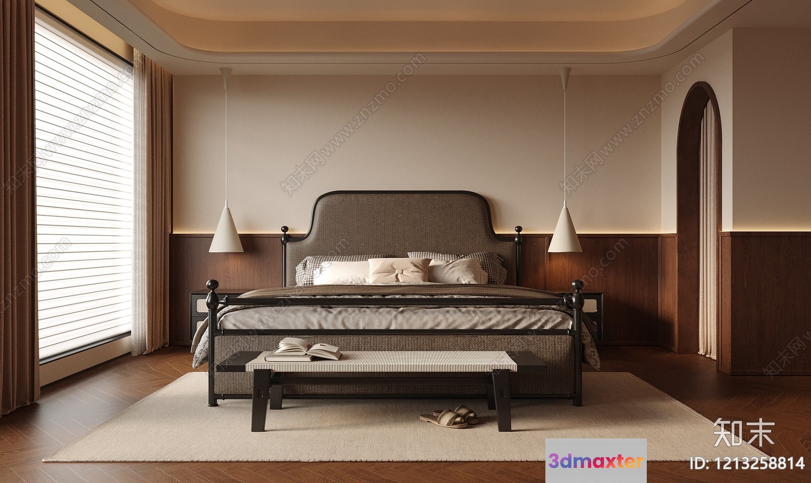 Cozy Bedroom 3D Model - 17555 - VRAY Render