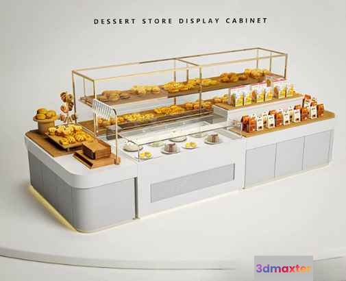 Dessert Store Display Cabinet 3D Model - 21047 - VRAY Render