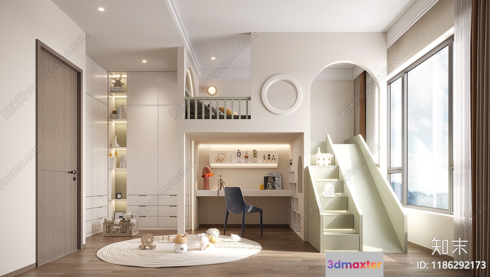 Modern Home Office 3D Model - 9951 - CORONA Render