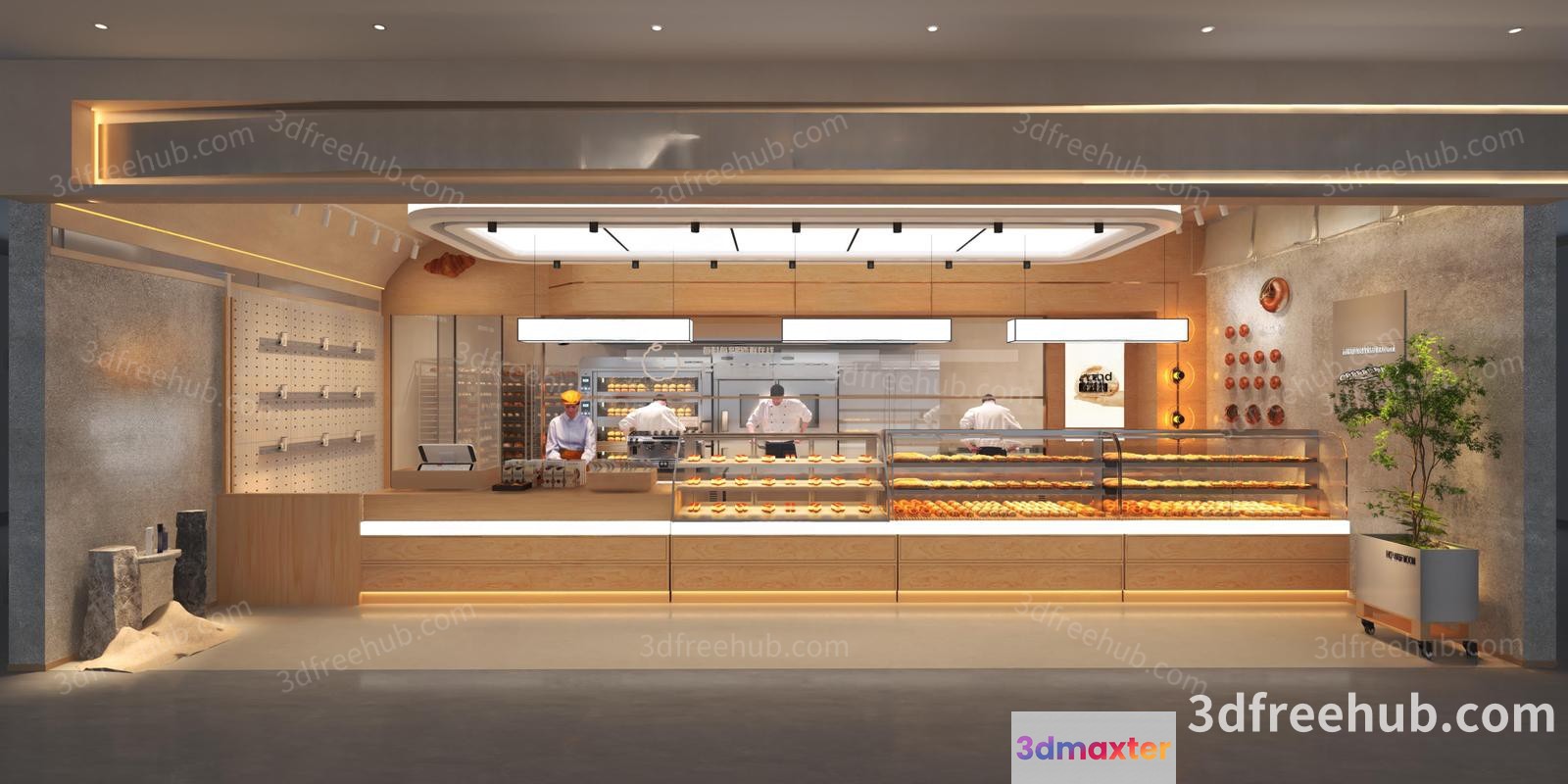 A Bakery Storefront 3D Model - 22026 - VRAY Render