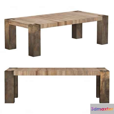 Wooden Coffee Table 3D Model - 20963 - CORONA Render