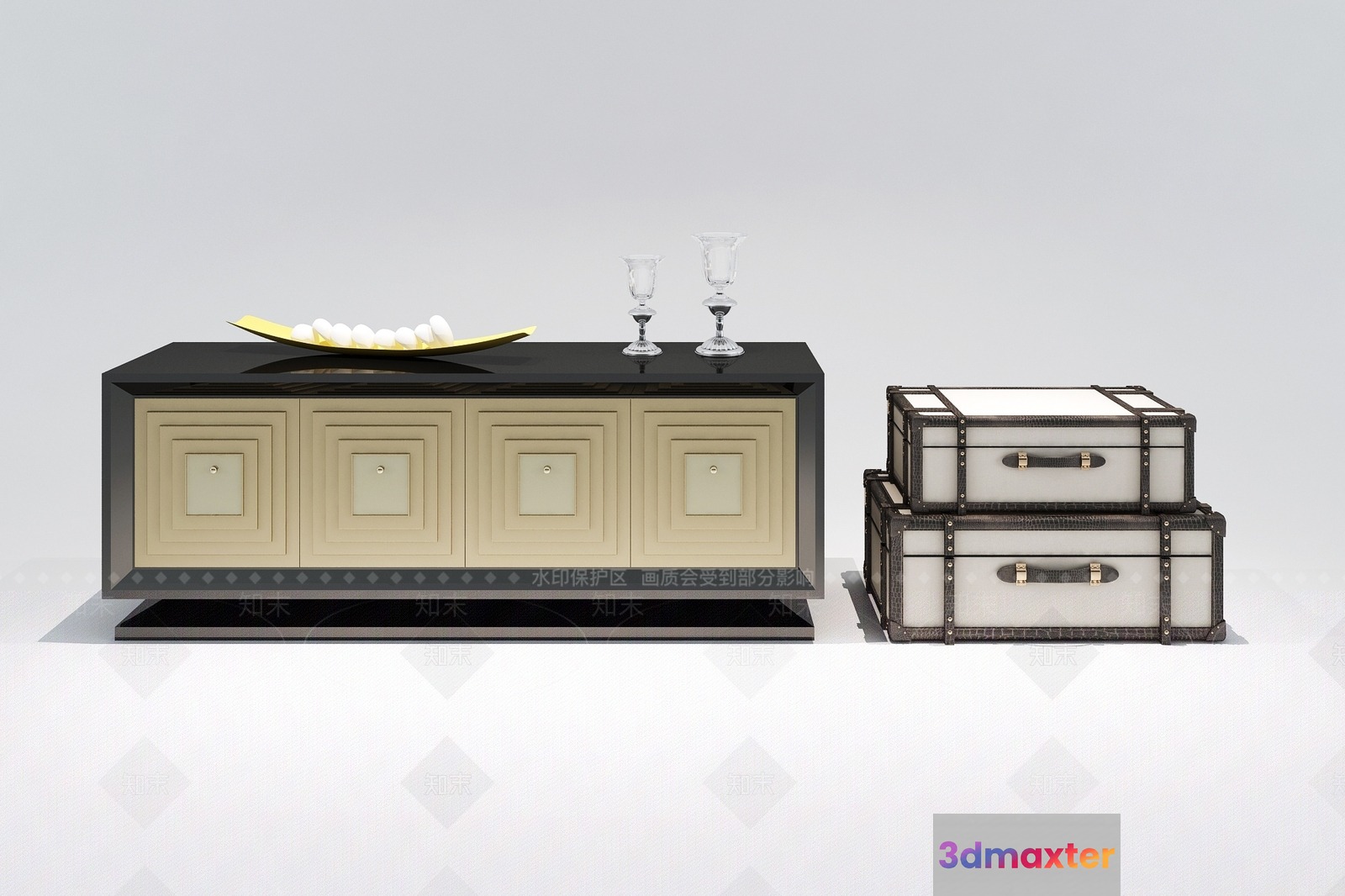 Modern Storage Furniture 3D Model - 8428 - VRAY Render