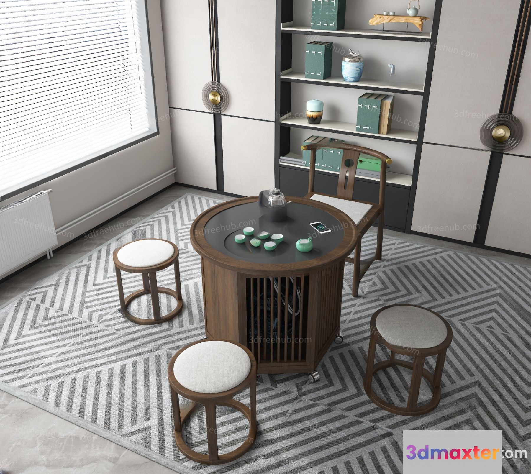 Modern Living Room 3D Model - 21804 - VRAY Render