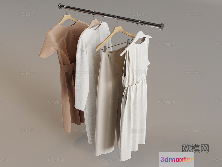 White Dresses 3D Model - 5360 - VRAY Render