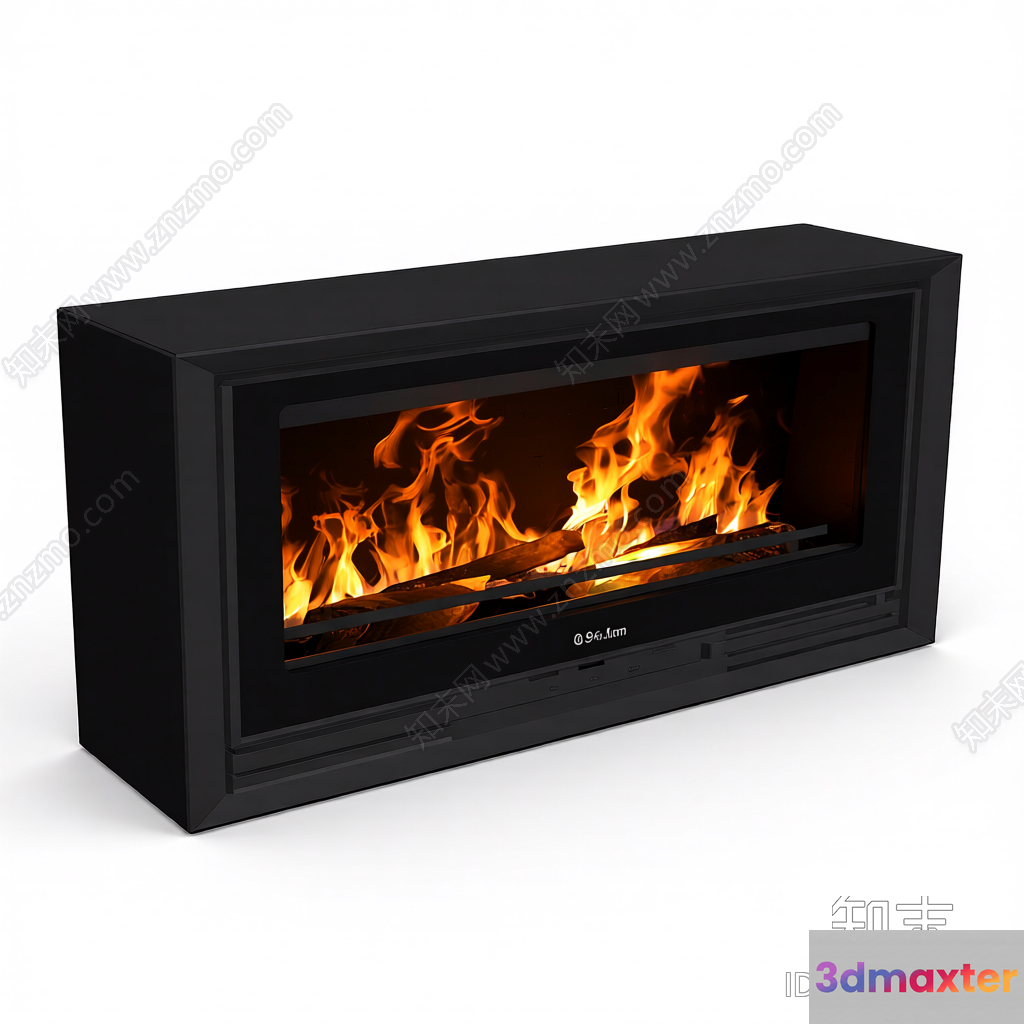 Modern Fireplace 3D Model - 600 - VRAY Render