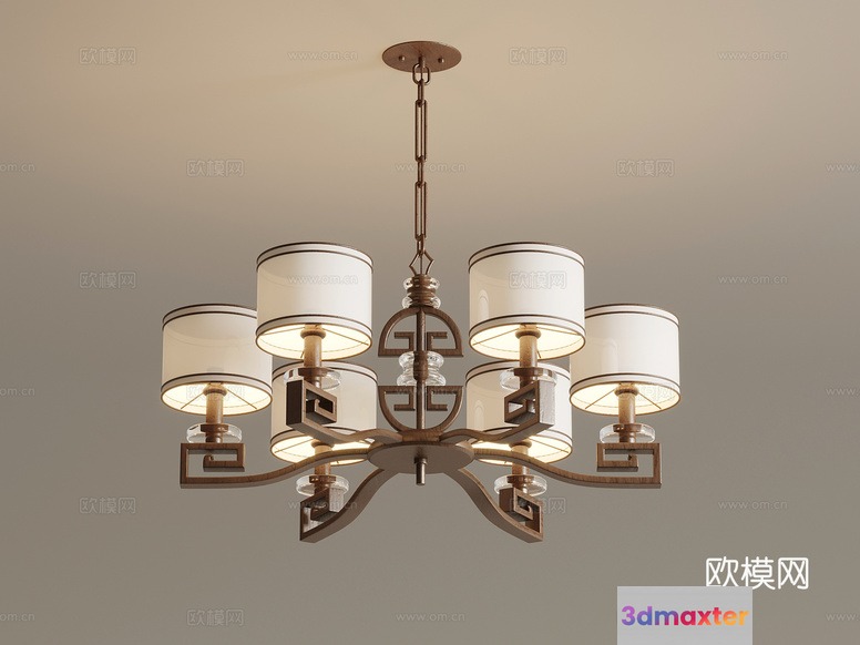 Gold Light Fixture 3D Model - 15922 - VRAY Render