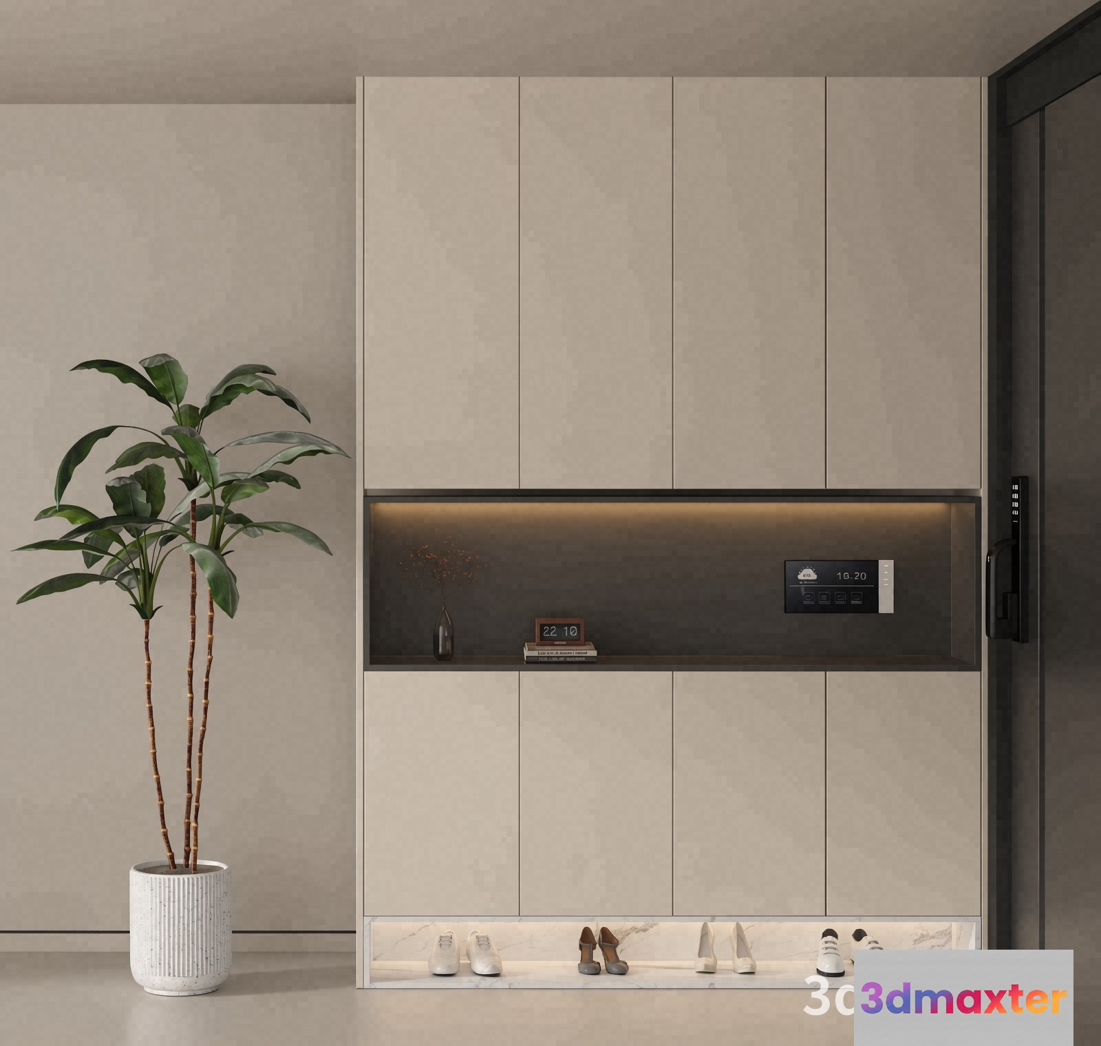 Modern Shoe Storage 3D Model - 21861 - VRAY Render