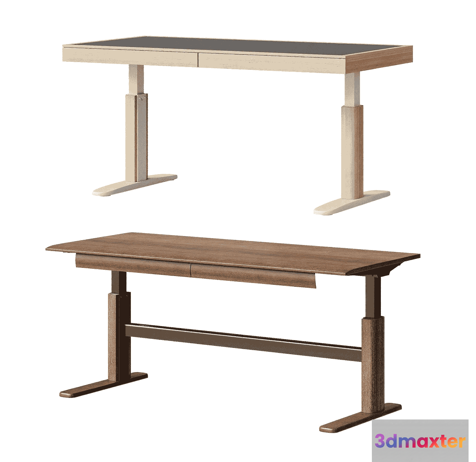 Wooden Desk 3D Model - 15069 - VRAY Render