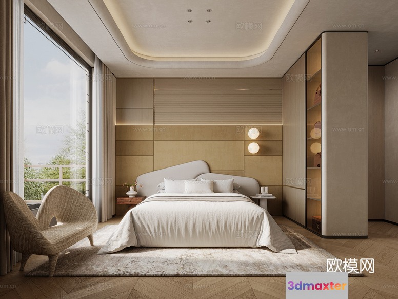 Cozy Bedroom 3D Model - 6263 - CORONA Render