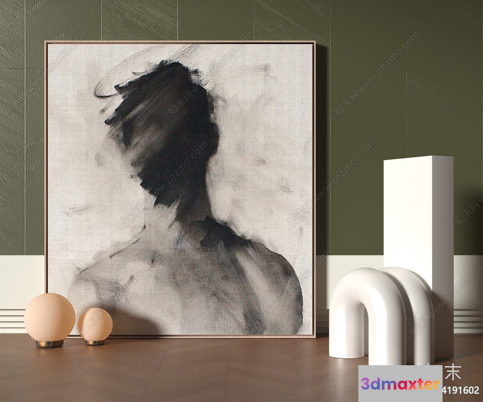 Modern Artwork 3D Model - 13751 - VRAY Render