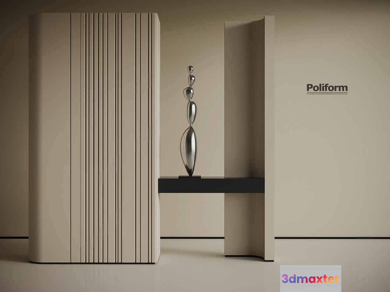 Modern Art Display 3D Model - 15408 - VRAY Render