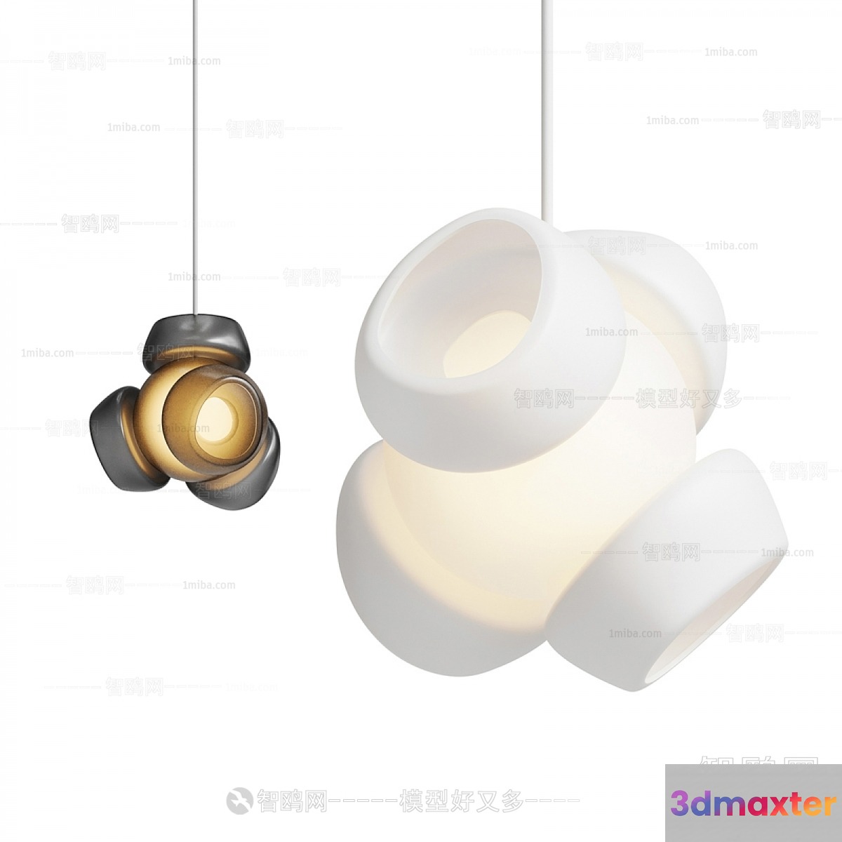 Gold Light Fixture 3D Model - 19292 - VRAY Render