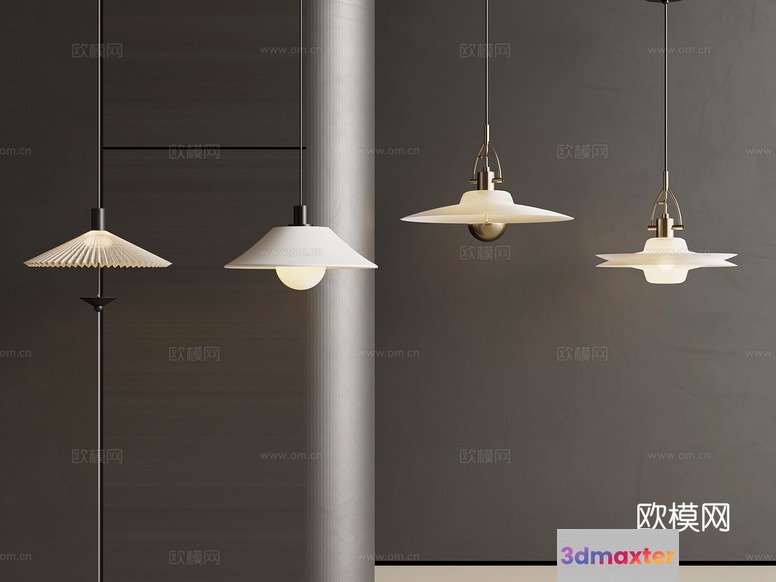 A Collection Of Hanging Lights 3D Model - 22363 - VRAY Render