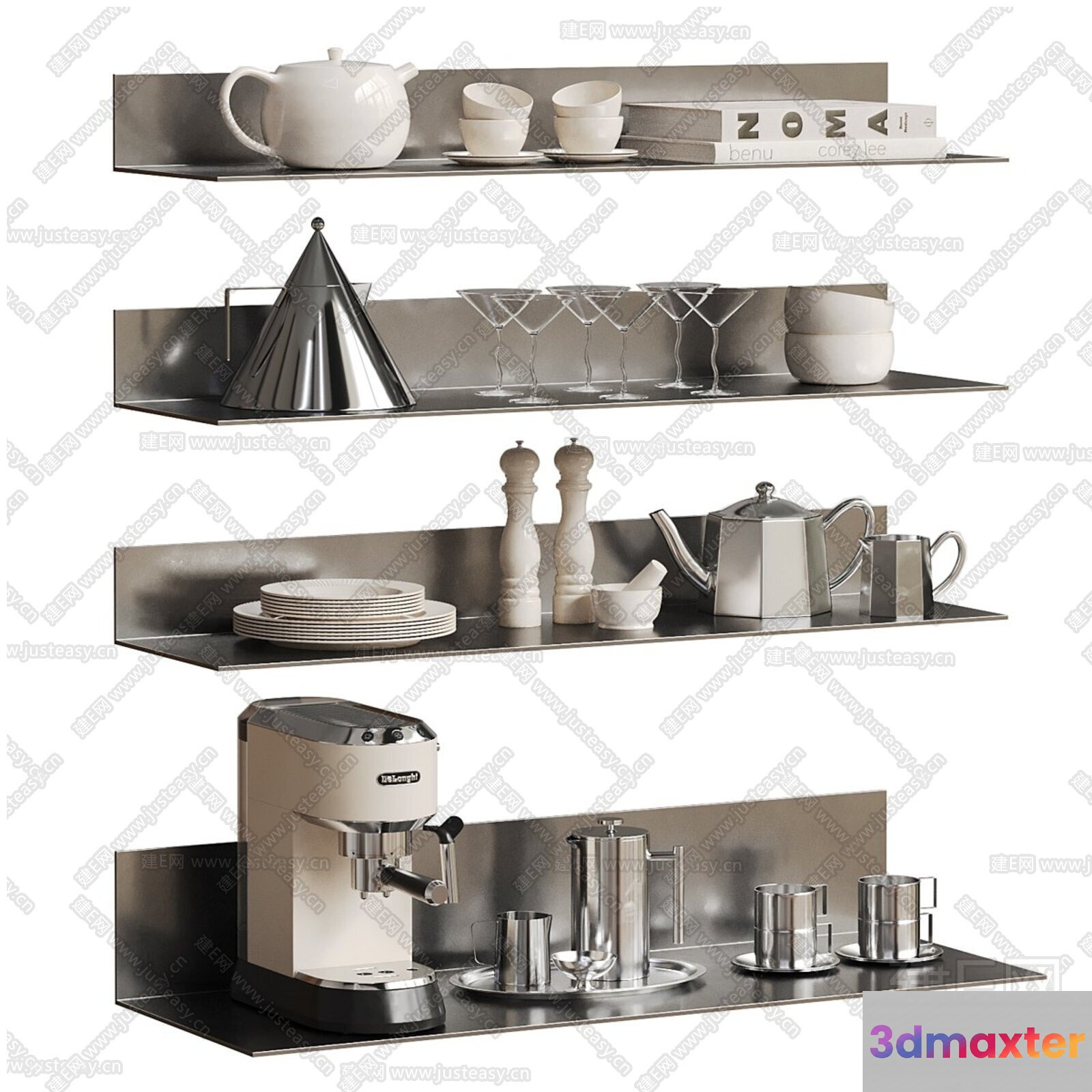 Kitchenware And Appliances 3D Model - 21641 - CORONA Render