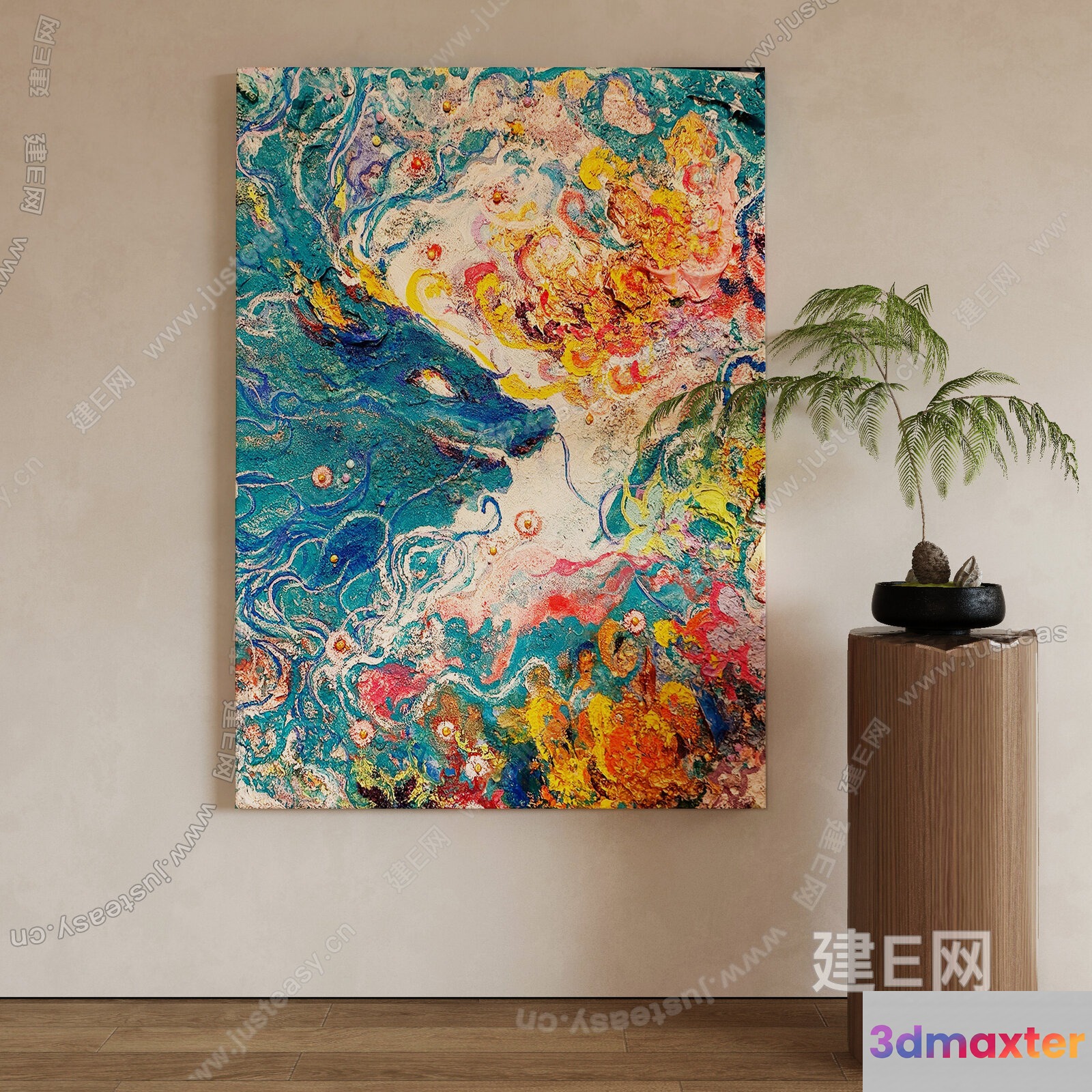 Abstract Art Piece 3D Model - 3524 - VRAY Render