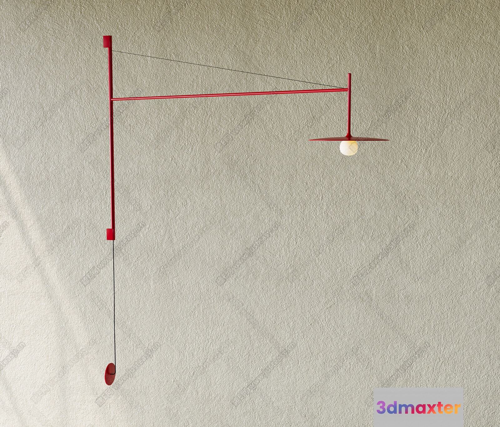 A Red Mobile 3D Model - 19104 - VRAY Render