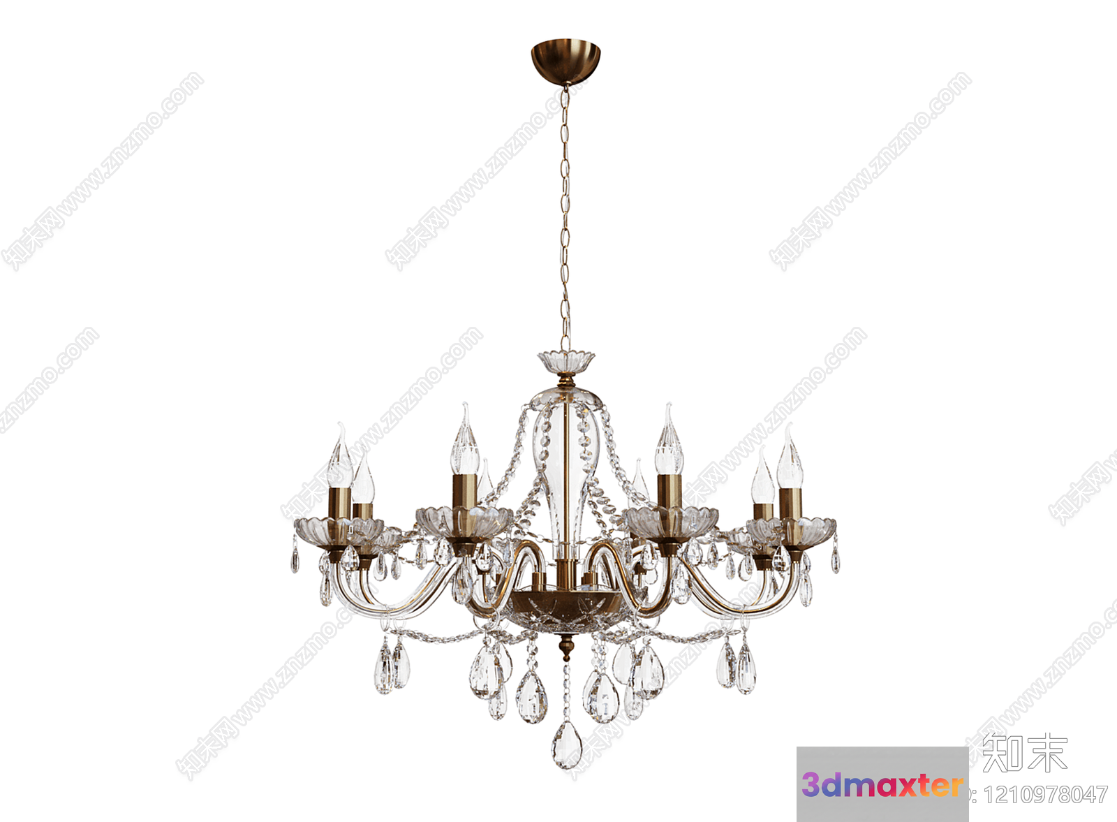 Gold Light Fixture 3D Model - 4710 - VRAY Render