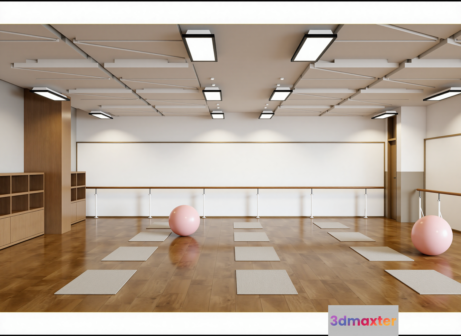 A Large Exercise Room 3D Model - 23229 - VRAY Render