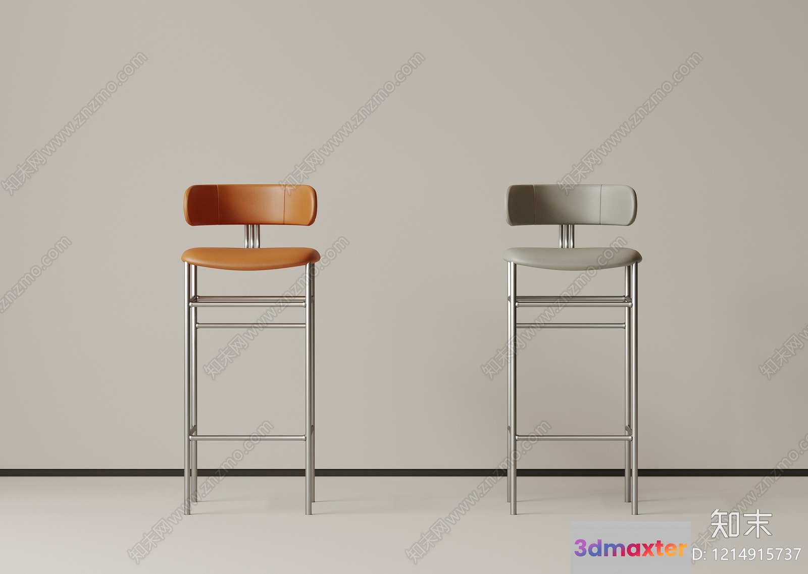 Modern Bar Stools 3D Model - 11935 - VRAY Render
