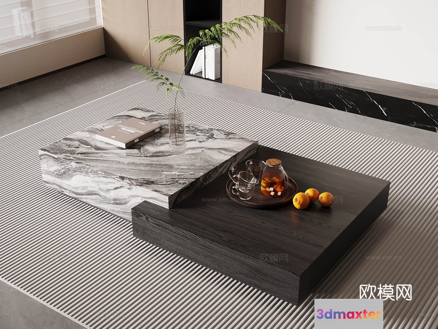 Modern Living Room 3D Model - 10108 - VRAY Render